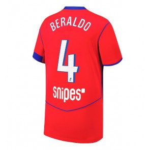 Lacne Muži Futbalové dres Paris Saint-Germain Lucas Beraldo #4 2025-26 Krátky Rukáv - Tretina